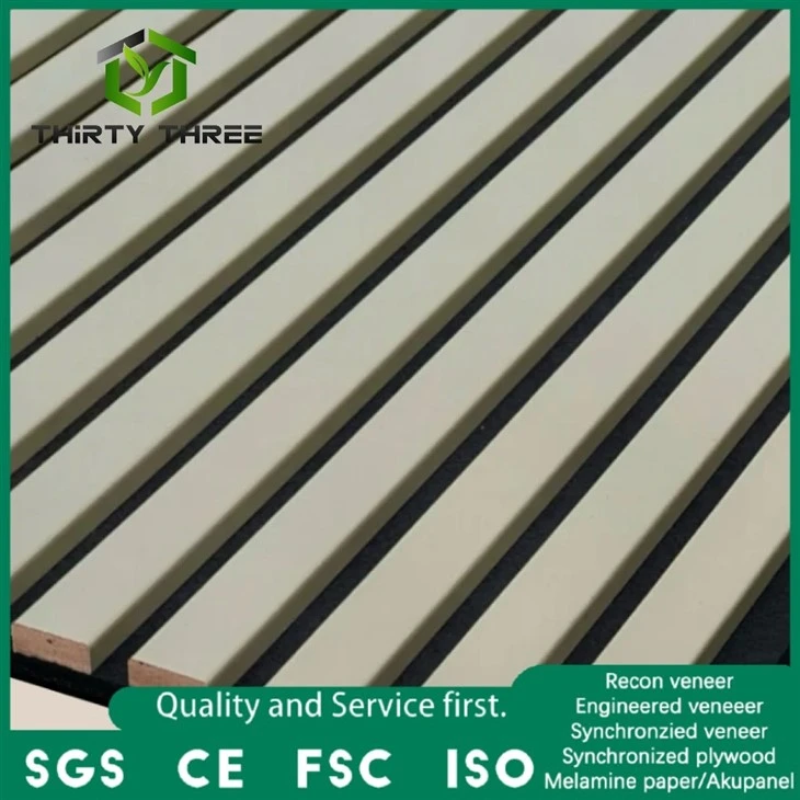 Lower Price PVC Film Acoustic Slat Wood Panels